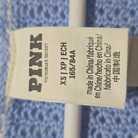 PINK Blue Knit Sleeveless Top Vest/top - Picture 4 of 5